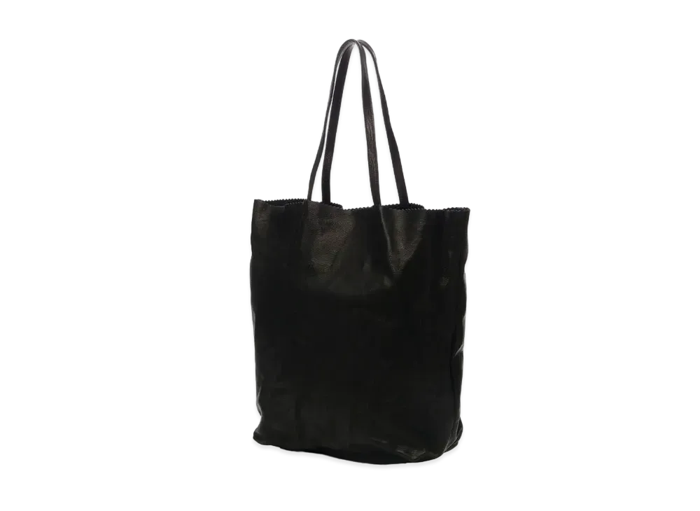 Yohji Yamamoto Pour Homme WASHED GOAT LEATHER TOTE BAG "Black"