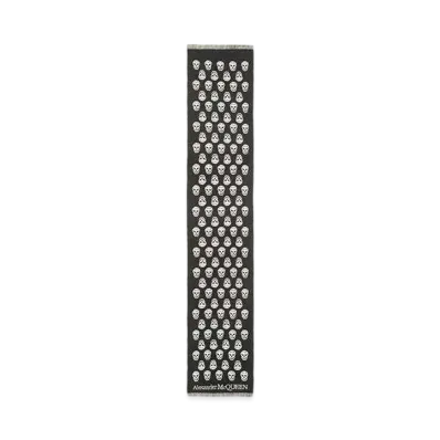 Alexander McQUEEN Reversible Skull Scarf "Black/Ivory"