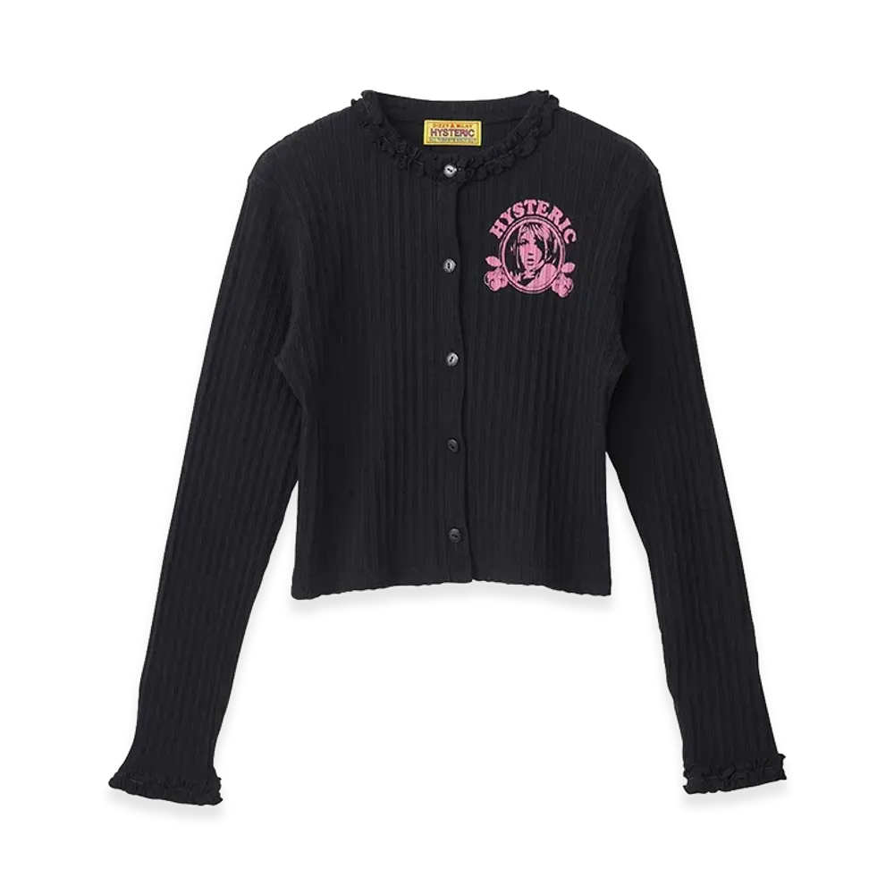 HYSTERIC GLAMOUR Women's CHERRY ADDICTION Cardigan "Black"