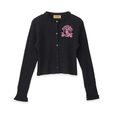 HYSTERIC GLAMOUR Women's CHERRY ADDICTION Cardigan "Black"