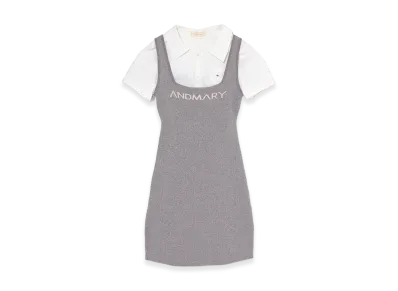 ANDMARY Women's Mew Shirts Set Mini Dress "Gray"