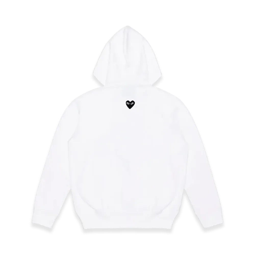 PLAY COMME des GARCONS Unisex Back Printed Zip-Up Hoodie "White"