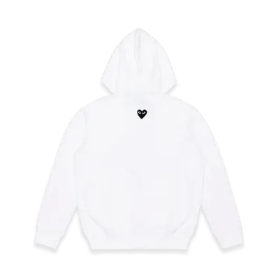 PLAY COMME des GARCONS Unisex Back Printed Zip-Up Hoodie "White"