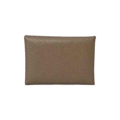 Hermes Calvi Duo Chevre Mysore "Etoupe/Silver"