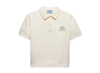 PRADA Women's Fleece Polo Shirt "Natural"