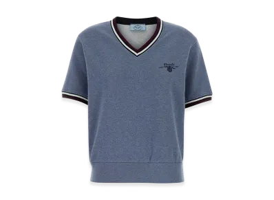 PRADA Women's Cerulean Blue Cotton T-Shirt "Lightblue"