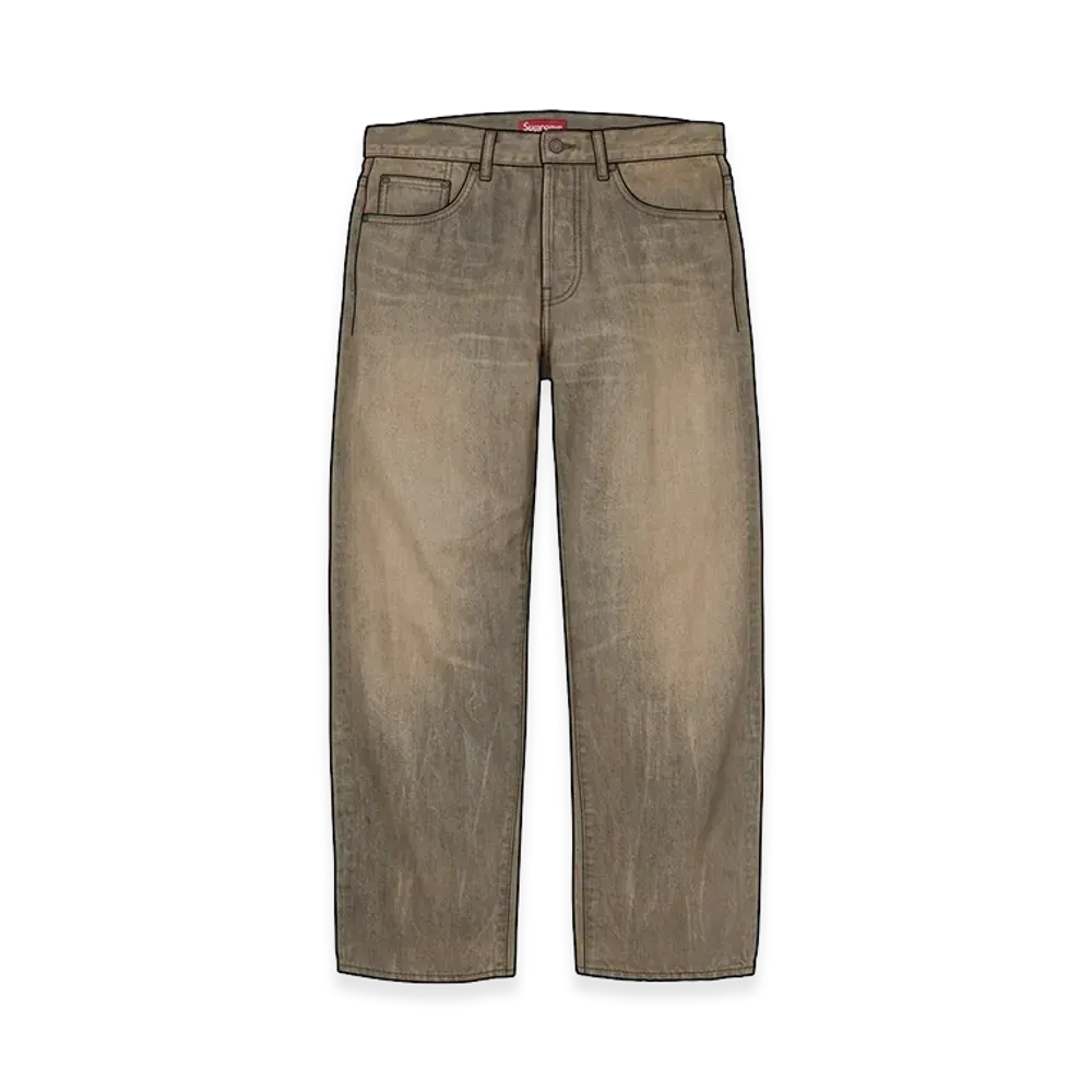 Supreme Distressed Loose Fit Selvedge Jean "Washed Grey" (26FW)