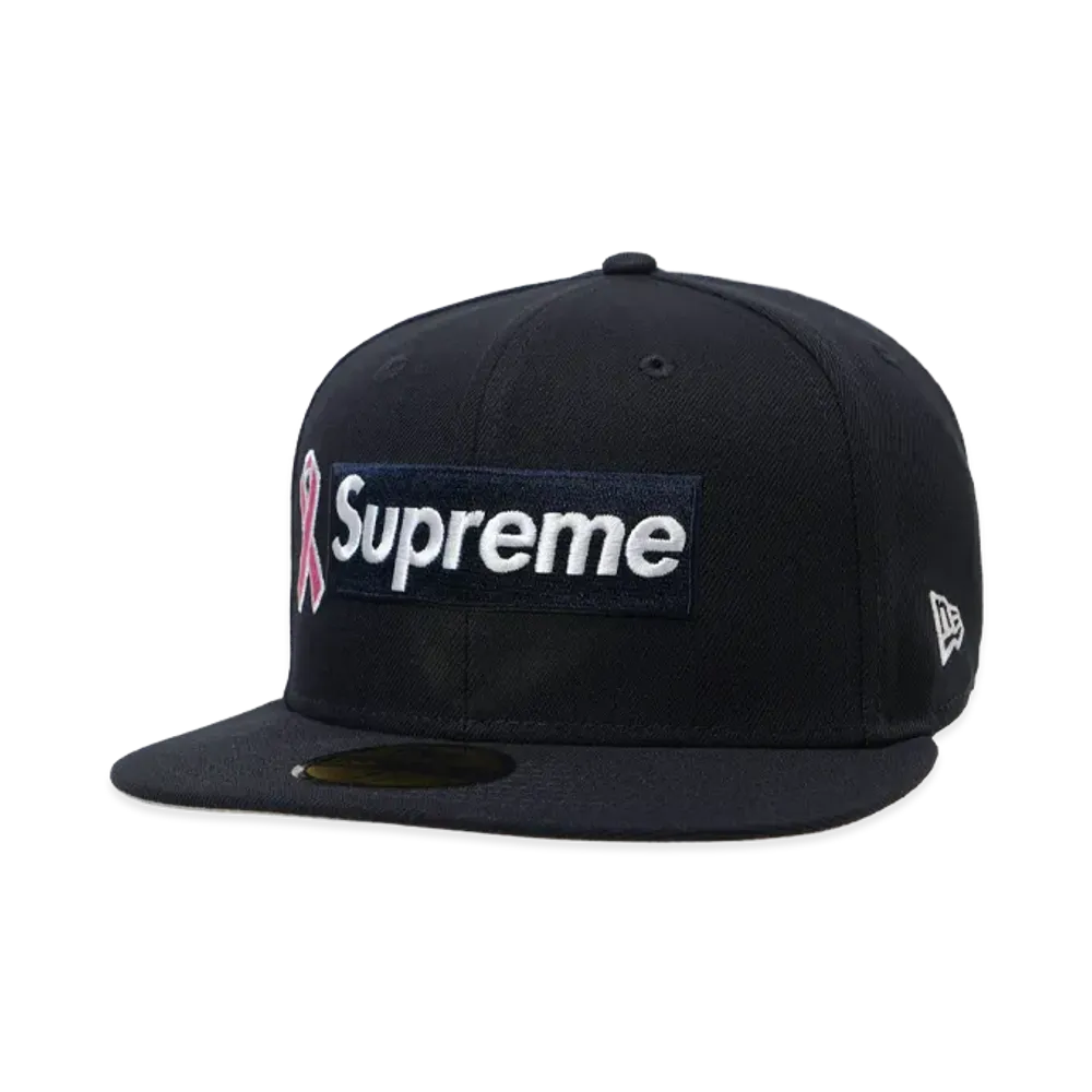 Supreme Breast Cancer Awareness Box Logo New Era "Navy"