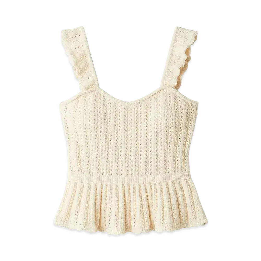 GELATO PIQUE Crochet Cup-In Tank Top "Ivory"