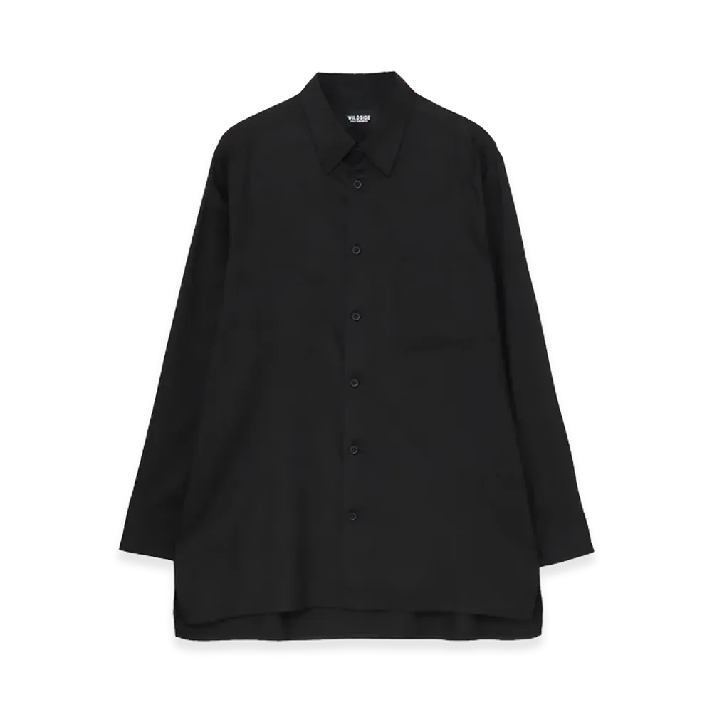 WILDSIDE YOHJI YAMAMOTO T/R Twill Regular Shirt "Black"