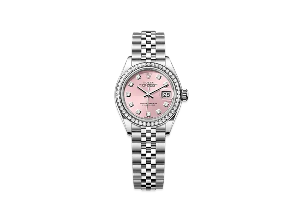 ROLEX Lady-Datejust 28mm Oystersteel & White Gold Diamond 279384RBR "Pink"