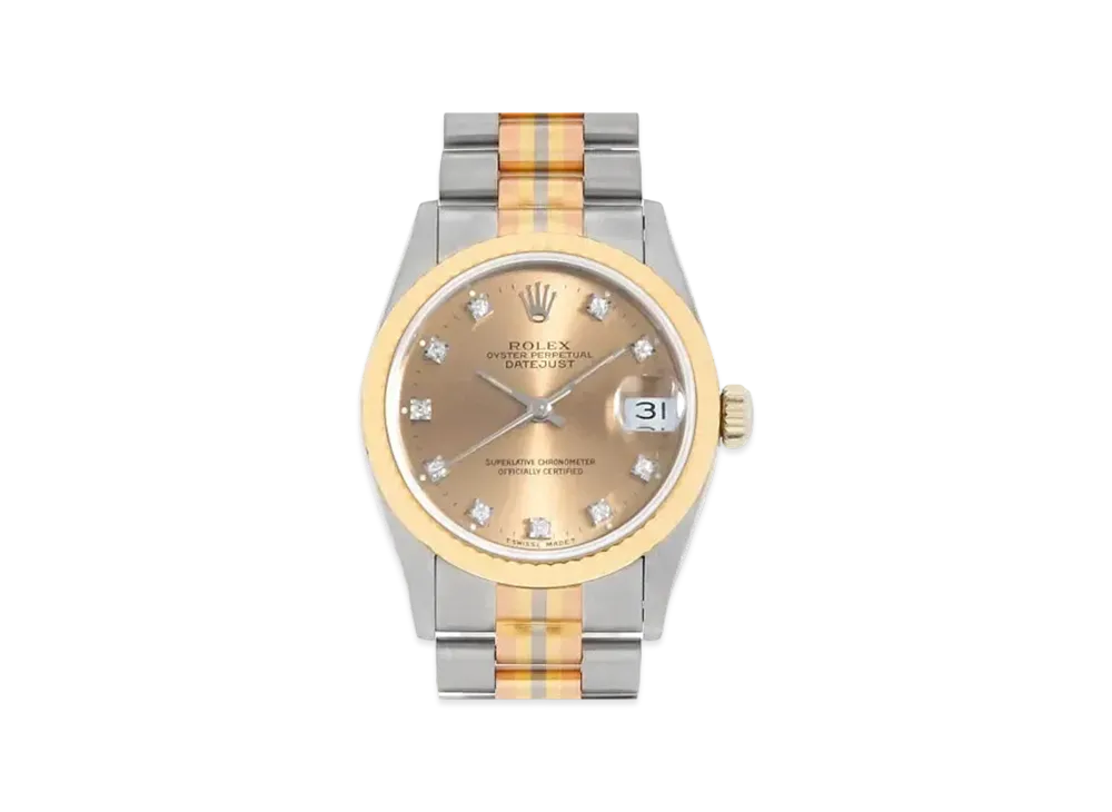 ROLEX Datejust 10P Diamonds "Champagne/White Gold"