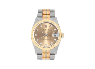 ROLEX Datejust 10P Diamonds "Champagne/White Gold"