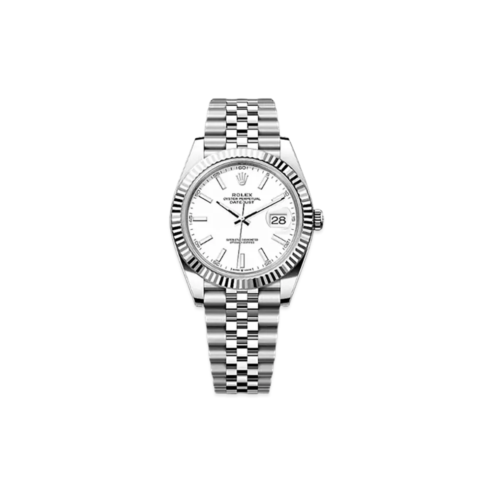 ROLEX Datejust 41 Oystersteel & White Gold "White"
