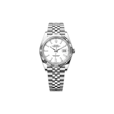 ROLEX Datejust 41 Oystersteel & White Gold "White"
