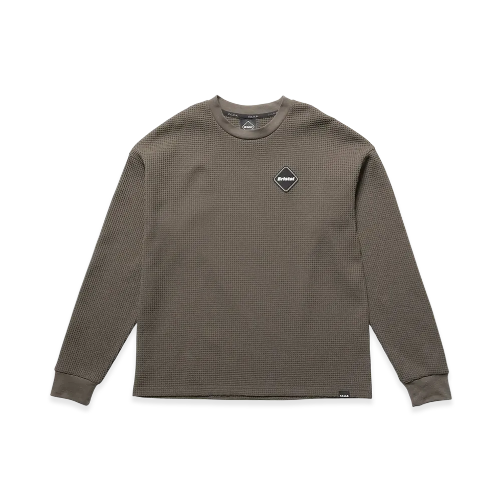 F.C.Real Bristol Tech Waffle L/S Lounge Top "Brown"