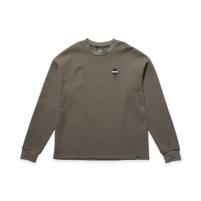 F.C.Real Bristol Tech Waffle L/S Lounge Top "Brown"