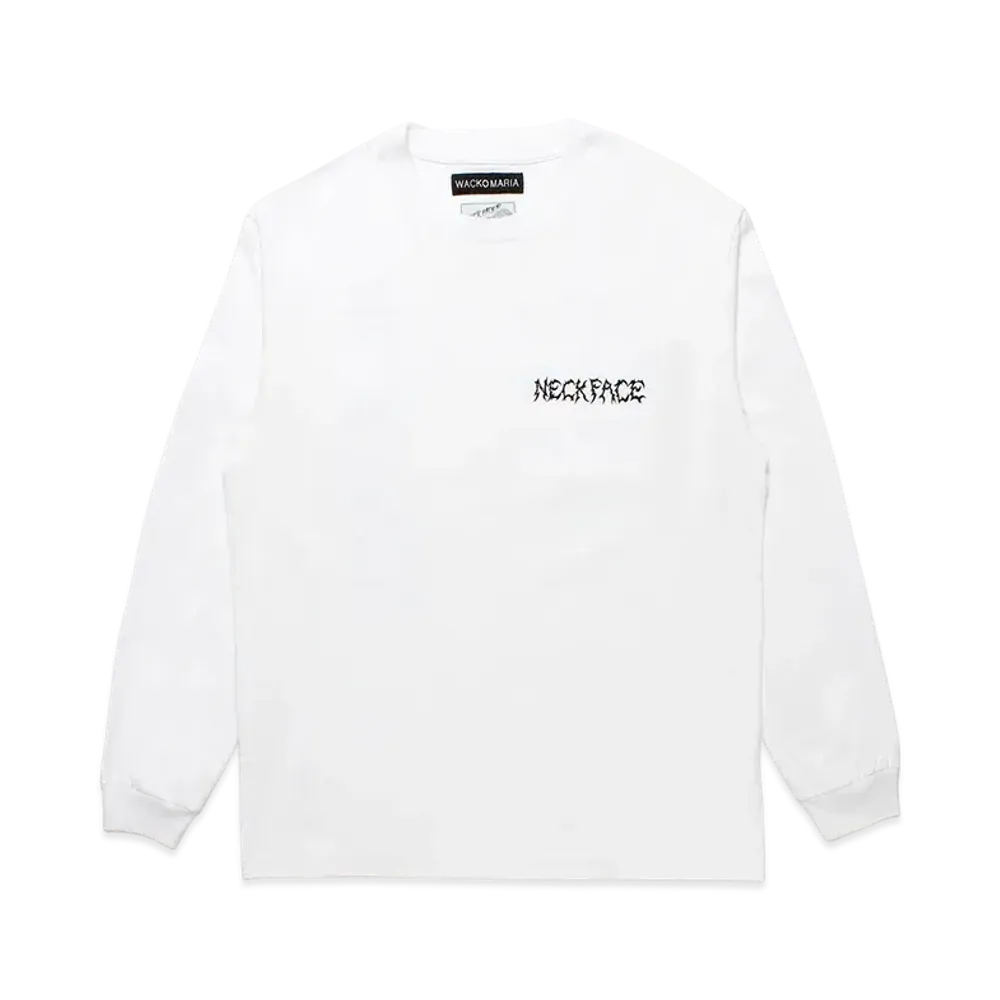 WACKO MARIA x NECKFACE Washed Heavy Weight Long Sleeve T-Shirt "White"