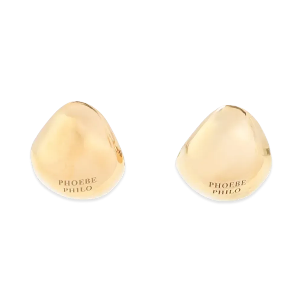 PHOEBE PHILO Pebble Studded Earrings "Gold"