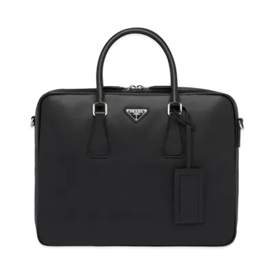PRADA Saffiano Leather Tote Bag "Black"