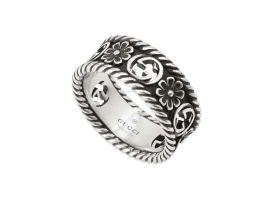 GUCCI Silver Ring With Interlocking G