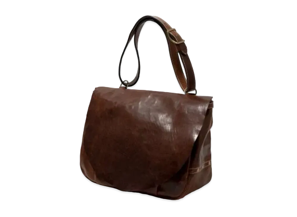 THE REAL McCOY'S FRONT-QUARTER HORSEHIDE MAIL BAG "Brown"