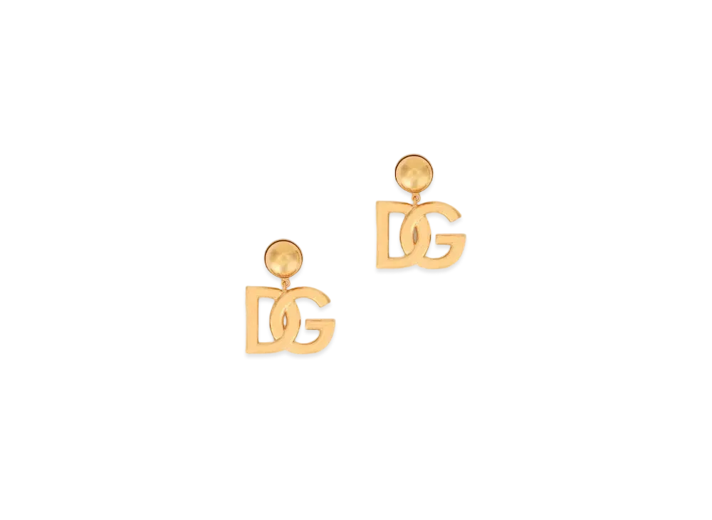 Dolce&Gabbana Clip-On Earrings With DG Logo "Gold"