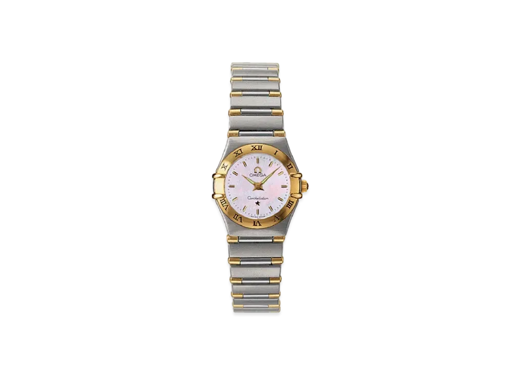 OMEGA Constellation Mini Half Bar 22.5MM "Stainless Steel/Yellow Gold/White Shell" 1362.70.00