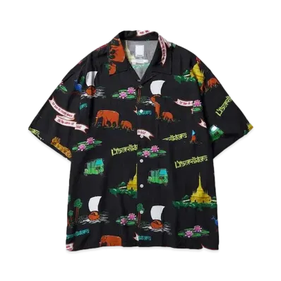 Liberaiders RAYON ALOHA SHIRT "BLACK"