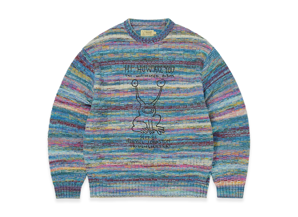 thisisneverthat TNT Daniel Johnston Frog Knit Sweater "Blue"