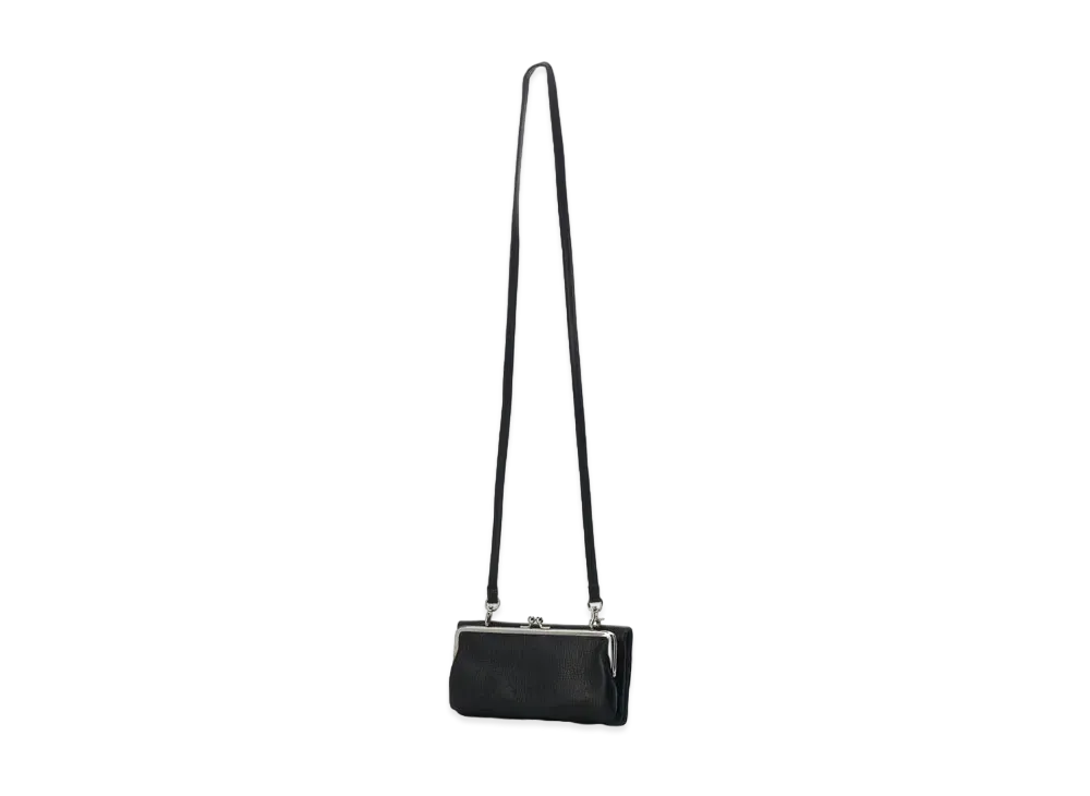 Yohji Yamamoto SOFT LEATHER PUFFED CLASP WALLET "Black"