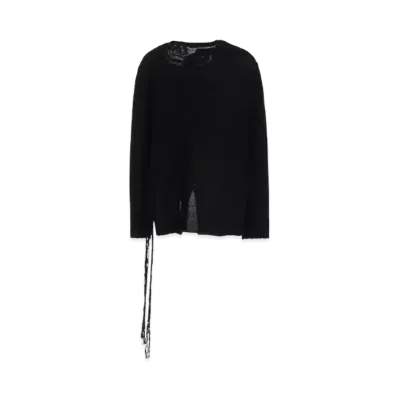 Yohji Yamamoto POUR HOMME Hanging String Long Sleeve Knit "Black"