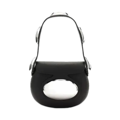 Alexander Wang Leather Dome Small Shoulder Bag "Black"