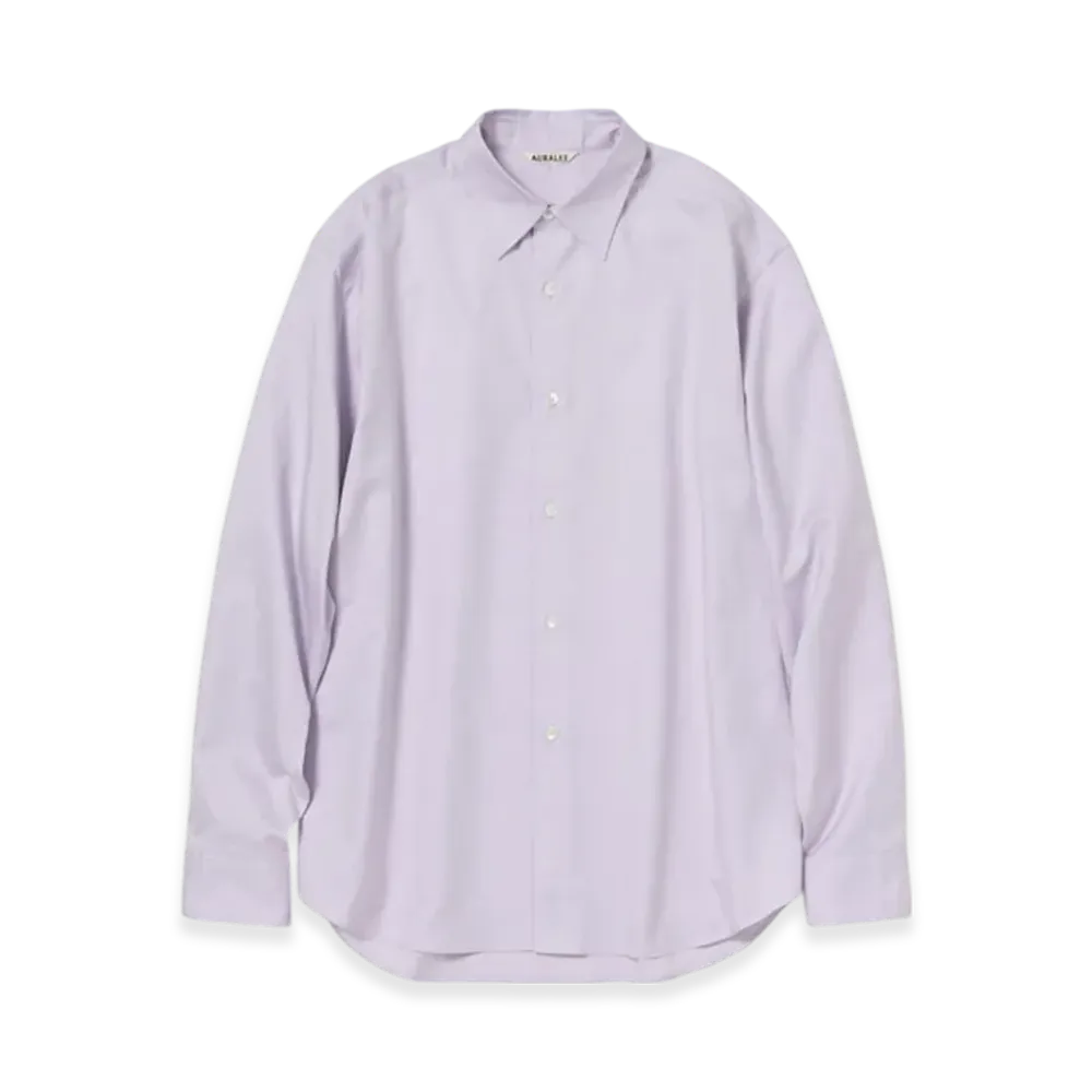 AURALEE Women's Finx Ox Chambray Shirt "Pale Purple"
