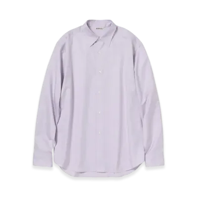 AURALEE Women's Finx Ox Chambray Shirt "Pale Purple"