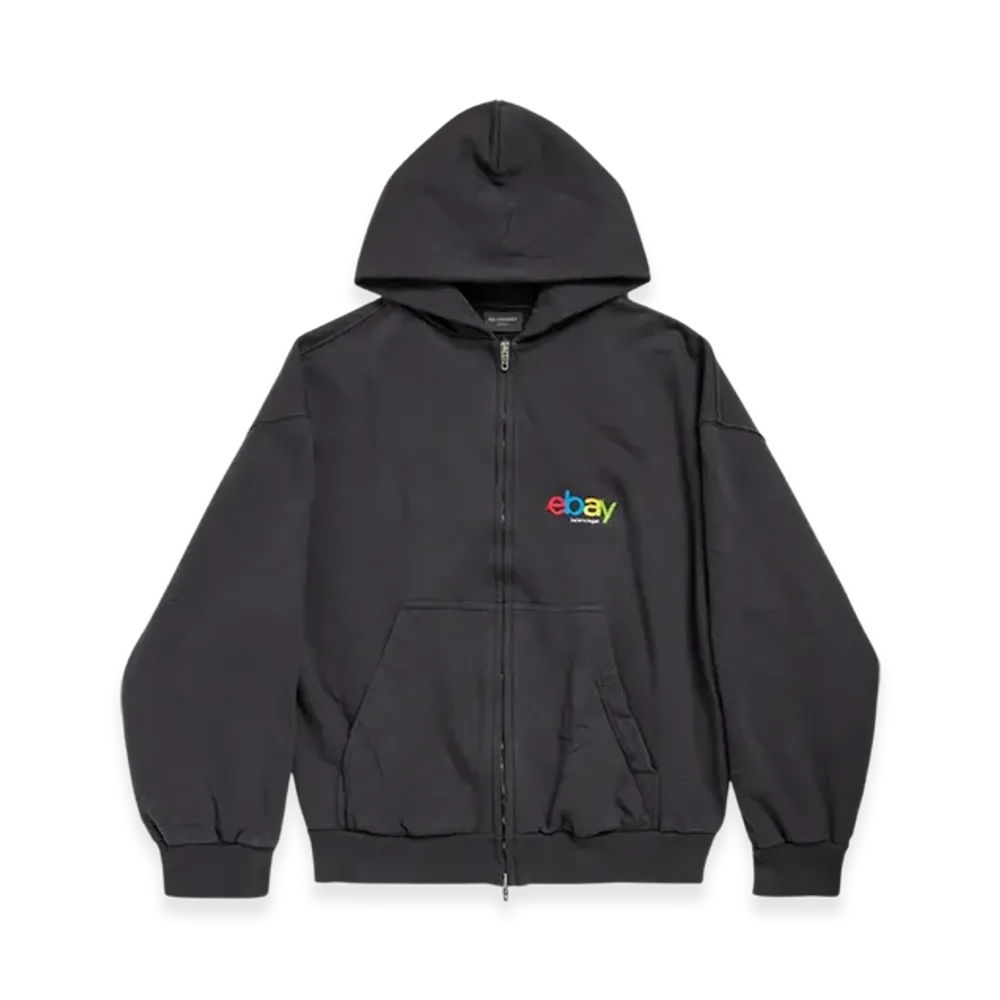 BALENCIAGA Ebay Zip-Up Hoodie Regular Fit "Black"
