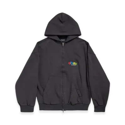 BALENCIAGA Ebay Zip-Up Hoodie Regular Fit "Black"