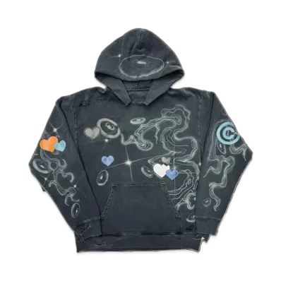 COIN PARKING DELIVERY Pine Tree Pattern Hoodie #7 "Black"