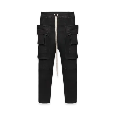 Rick Owens DRKSHDW Creatch Cargo Cropped Drawstring Pants "Black"