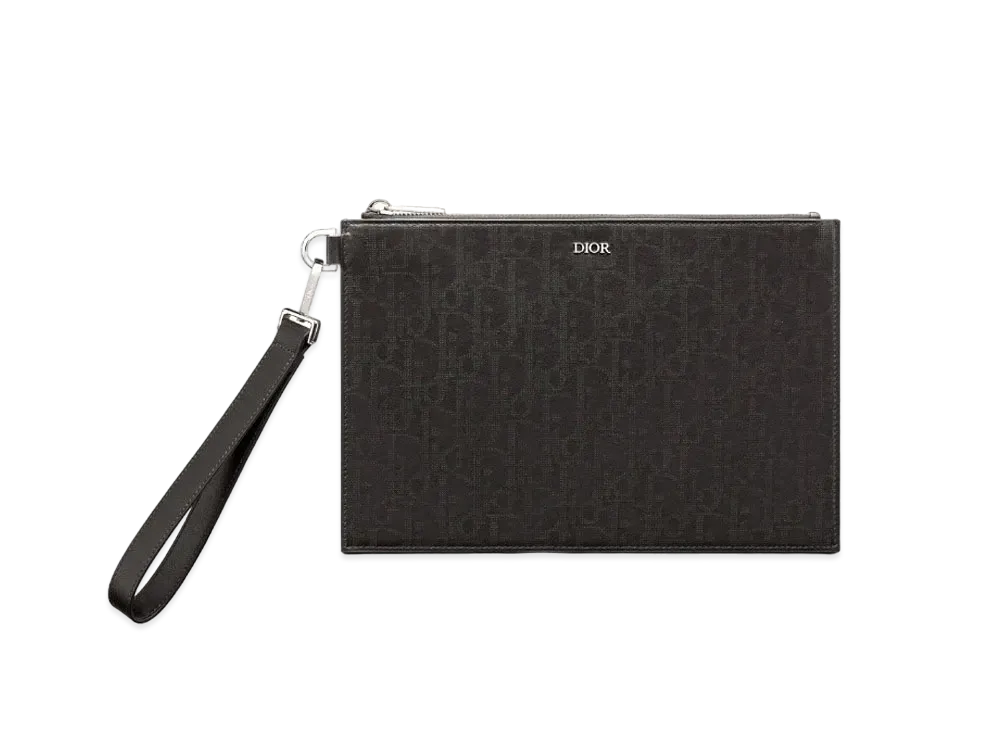 Dior A5 Pouch Dior Oblique Galaxy Leather "Black"