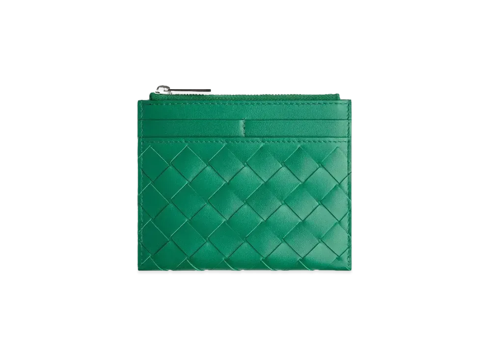 Bottega Veneta Zipped Wallet "Racing Green"