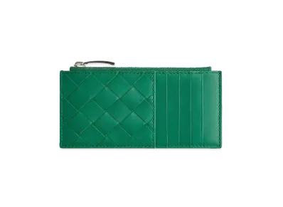 Bottega Veneta Zipped Card Holder "Racing Green"