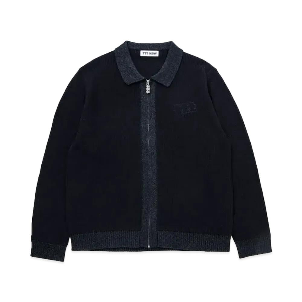 TTT MSW Lame Zip Up Cardigan "Black"