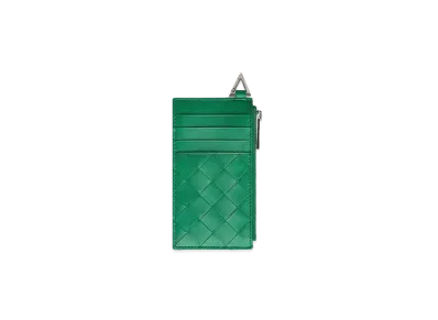 Bottega Veneta Zipped Card Holder "Racing Green"