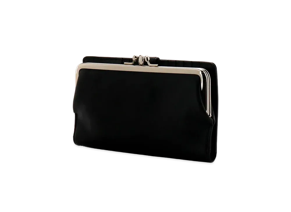 Yohji Yamamoto MEDIUM GLOSS LEATHER BASIC CLASP LONG WALLET "Black"