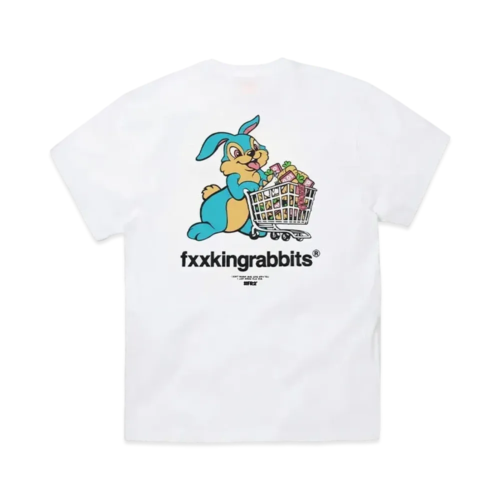 FR2 Rabbit With Shopping Cart T-Shirt "White"