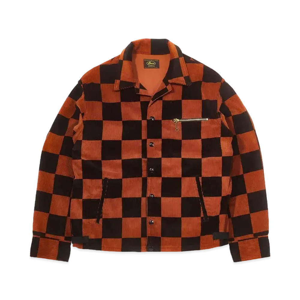 THE REAL McCOY'S Buco Checkered Corduroy Jacket "Orange Black"