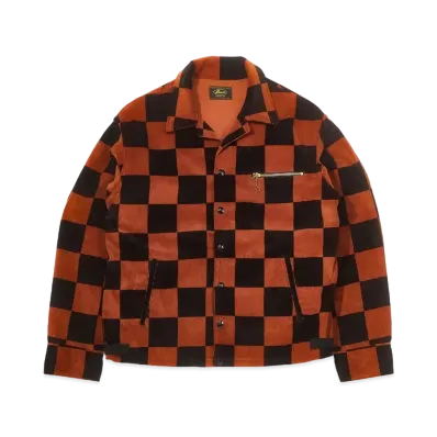 THE REAL McCOY'S Buco Checkered Corduroy Jacket "Orange Black"