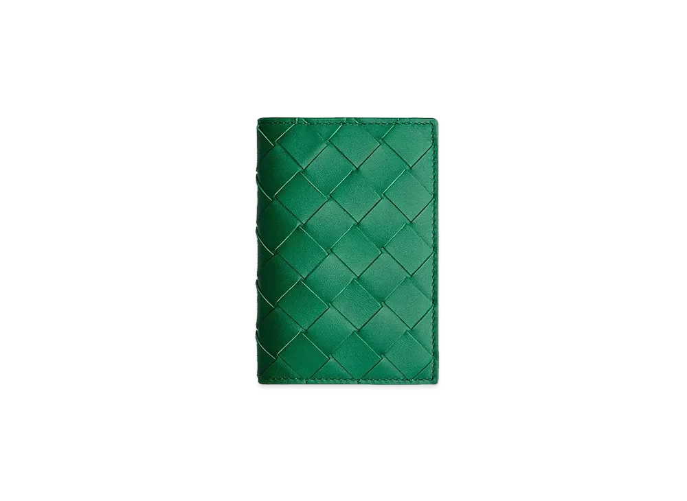 Bottega Veneta Flap Card Holder "Racing Green"