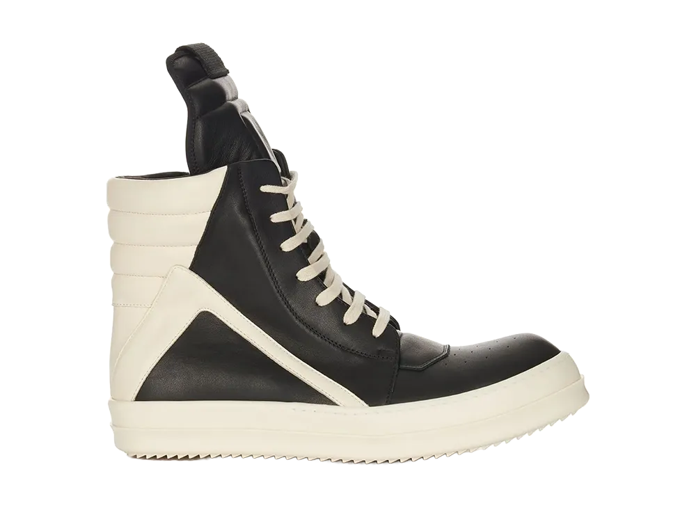 Rick Owens SS26 Geobasket "Black/Milk"